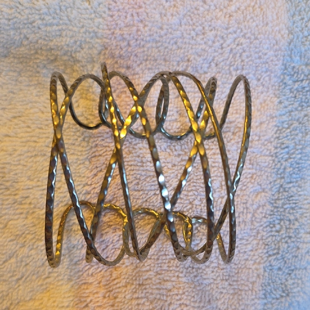 Silver Wire Cuff Bracelet